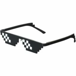 PERLE RARE Lunettes De Soleil Pixelated Mosaic Glasses Lunettes De Fête MLG Shades