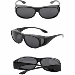 PERLE RARE Surlunettes De Soleil Polarisées - Surlunette Solaire Antireflet UV400 Pour Lunettes De Vue - Sur-Lunette De Soleil Homme Et Femme - Vélo, Randonnée, Pêche, Golf -Promos Protection des yeux : lunettes et masque Magasin 56652018 4