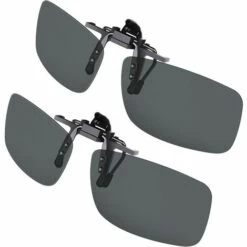 PERLE RARE Clip Solaire, Polarized Lunettes De Soleil [Lot De 2n Du] Clip Sur Lunettes De Soleil Pour Hommes / Femmes Pour La Conduite Et Les Activités De Plein Air