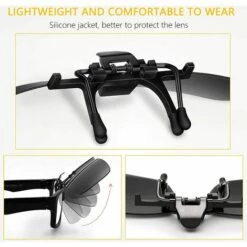 PERLE RARE Clip Solaire, Polarized Lunettes De Soleil [Lot De 2n Du] Clip Sur Lunettes De Soleil Pour Hommes / Femmes Pour La Conduite Et Les Activités De Plein Air -Promos Protection des yeux : lunettes et masque Magasin 56652019 4
