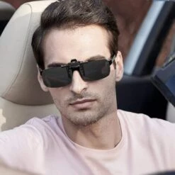PERLE RARE Clip Solaire, Polarized Lunettes De Soleil [Lot De 2n Du] Clip Sur Lunettes De Soleil Pour Hommes / Femmes Pour La Conduite Et Les Activités De Plein Air -Promos Protection des yeux : lunettes et masque Magasin 56652019 5