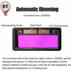 FLYME Casque De Soudure De Protection Avec L'objectif De Filtre Assombrissant Automatique, Masque En Cuir Durable De Bonne Qualité -Promos Protection des yeux : lunettes et masque Magasin 57355535 3