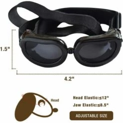 STARLIGHT Lunettes Pour Chiens Lunettes De Soleil Anti-UV Pour Chien,SL.GT Lunettes Pour Animaux De Compagnie Avec Sangles Réglables Pour Petits Chiens----Noir -Promos Protection des yeux : lunettes et masque Magasin 57710709 4