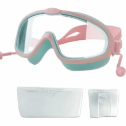 DONTODENT Lunettes De Natation, Lunettes De Natation Pour Enfants, Lunettes De Natation Anti-fuite Et Anti-buée Pour Enfants - Rose Vert HD - En Boîte