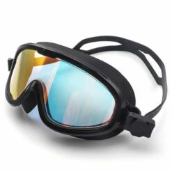 DONTODENT Lunettes De Natation à Verres Polarisés, Lunettes De Plongée Anti Buée Vision Nette Pour Homme Femme Unisex Adultes - Le Noir