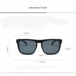 DONTODENT Lunette De Soleil Pour Polarisées Grande Carré Anti-éblouissement Anti-Reflet Anti UVA UVB - Feuille Grise Cadre Noir Et Bleu -Promos Protection des yeux : lunettes et masque Magasin 57922259 3