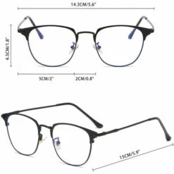 TANCYCO Lunettes De Soleil Anti-lumière Bleue Lunettes De Soleil Photochromiques Lunettes De Jeu Pour Ordinateur Verres Filtrants Anti-UV à Demi-monture Classiques Anti-fatigue Oculaire Pour Hommes Femmes | Trois Couleurs En Option | Boîte De Rangement Test De Sa -Promos Protection des yeux : lunettes et masque Magasin 58208238 3
