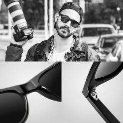 TANABATA Lunettes De Soleil Polarisées Et Carrées Pour Homme Et Femme Et Lunette De Soleil Vintage Rétro Pour Conduite Et Voyage -Promos Protection des yeux : lunettes et masque Magasin 58221203 3