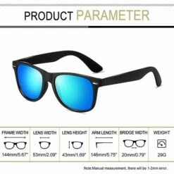 TANABATA Lunettes De Soleil Polarisées Et Carrées Pour Homme Et Femme Et Lunette De Soleil Vintage Rétro Pour Conduite Et Voyage -Promos Protection des yeux : lunettes et masque Magasin 58221203 4