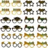 ASUPERMALL Graduation Papier Lunettes 2022 Glitter Lunettes Photo Props École Classe Camarades Fête Fournitures Félicitations Graduation Célébration Décorations, 24Pcs - 24Pcs