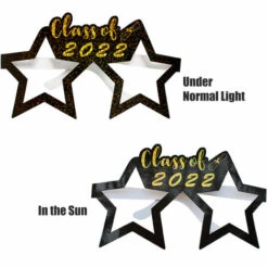 ASUPERMALL Graduation Papier Lunettes 2022 Glitter Lunettes Photo Props École Classe Camarades Fête Fournitures Félicitations Graduation Célébration Décorations, 24Pcs - 24Pcs -Promos Protection des yeux : lunettes et masque Magasin 58336788 3