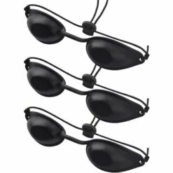 ABCRITAL Lunettes De Protection Uv, 3 Pcs Lunettes Bronzage Conviennent Pour La Beauté Laser Ipl Uv Traitement De La Lumière Led, Lunettes De Protections Noir Convient À La Clinique De Beauté Ou À La Maison