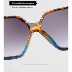 Nouvelle Mode Lunettes De Soleil Rétro Ins Lunettes De Soleil Carrées à Grand Cadre (Powder Frame Gradual Powder 1PCS) -Promos Protection des yeux : lunettes et masque Magasin 58743958 3