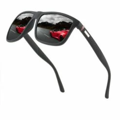 FONTAINEBLEAU Lunettes De Soleil Homme Polarisées Classique Et Lunettes De Soleil Rectangulaire UV400 Fonepro Noir