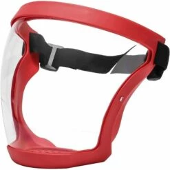 DENUOTOP Lunettes De Protection Écran Facial, Écran Facial Complet De Protection Transparent, Écrans Faciaux Transparents, Protection Des Yeux, Sécurité De Protection Personnelle À Couverture Complète Rouge -Promos Protection des yeux : lunettes et masque Magasin 58878732 3