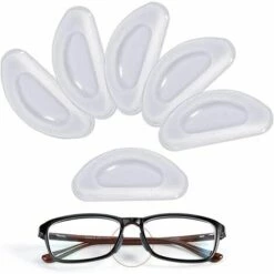 LTS FAFA 12 Paires De Plaquettes De Nez Adhésives Plaquettes De Nez En Silicone Antidérapantes Pour Lunettes De Soleil Lunettes (Transparent, 2mm)