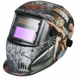 HAPPYSHOPPING Masque De Soudage Aassombrissement Automatique Solaire, Casque De Soudage Al'arc Al'argon Acontrole De Lumiere Monte Sur La Tete, Masque De Soudage, Blanc M69