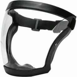 AOUGO Masque Intégral 1 Pièce Avec Cadre, Anti-buée, Anti-poussière, Masque Intégral Ultra-clair, Anti-gouttelettes Hygiénique, Lunettes - Noir