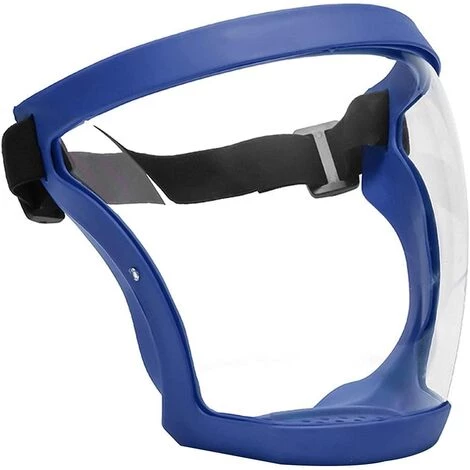 AOUGO Masque Intégral 1 Pièce Avec Cadre, Anti-buée, Anti-poussière, Masque Intégral Ultra-clair, Anti-gouttelettes Hygiénique, Lunettes - Bleu 1 AOUGO Masque Intégral 1 Pièce Avec Cadre, Anti-buée, Anti-poussière, Masque Intégral Ultra-clair, Anti-gouttelettes Hygiénique, Lunettes - Bleu