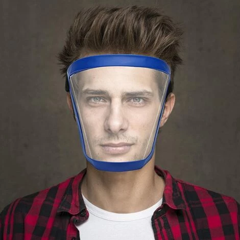 AOUGO Masque Intégral 1 Pièce Avec Cadre, Anti-buée, Anti-poussière, Masque Intégral Ultra-clair, Anti-gouttelettes Hygiénique, Lunettes - Bleu 3 AOUGO Masque Intégral 1 Pièce Avec Cadre, Anti-buée, Anti-poussière, Masque Intégral Ultra-clair, Anti-gouttelettes Hygiénique, Lunettes - Bleu – Image 3