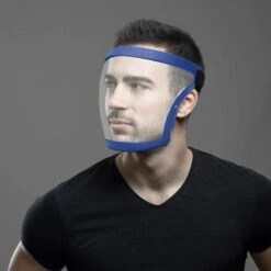 AOUGO Masque Intégral 1 Pièce Avec Cadre, Anti-buée, Anti-poussière, Masque Intégral Ultra-clair, Anti-gouttelettes Hygiénique, Lunettes - Bleu 8 AOUGO Masque Intégral 1 Pièce Avec Cadre, Anti-buée, Anti-poussière, Masque Intégral Ultra-clair, Anti-gouttelettes Hygiénique, Lunettes - Bleu -Promos Protection des yeux : lunettes et masque Magasin 59991894 4