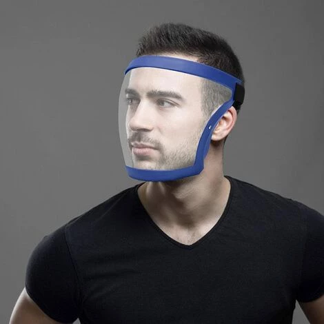 AOUGO Masque Intégral 1 Pièce Avec Cadre, Anti-buée, Anti-poussière, Masque Intégral Ultra-clair, Anti-gouttelettes Hygiénique, Lunettes - Bleu 4 AOUGO Masque Intégral 1 Pièce Avec Cadre, Anti-buée, Anti-poussière, Masque Intégral Ultra-clair, Anti-gouttelettes Hygiénique, Lunettes - Bleu – Image 4