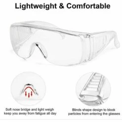 STARLIGHT Lunettes De Protection, Sécurité De Lunettes Protection UV Anti-buée Pour Lagriculture Lindustrie Et Le Laboratoire,STAR.L -Promos Protection des yeux : lunettes et masque Magasin 60066083 4