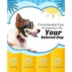 BENOBBY KIDS Lunettes De Soleil Pour Chiens Lunettes De Sécurité UV, Lunettes Coupe-vent Et Anti-buée Pour Chiens -Promos Protection des yeux : lunettes et masque Magasin 60091545 5