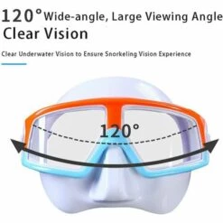 AOUGO Swimming Goggles Ensemble De Snorkeling Avec Tuba, Alliage D'aluminium, Verre Anti-buée, Drainage Professionnel, 120 Degrés, Anti-buée Anti-Fuite Pour La Plongée, Le Snorkeling Et La Natation -Promos Protection des yeux : lunettes et masque Magasin 60281780 3