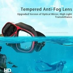 AOUGO Swimming Goggles Ensemble De Snorkeling Avec Tuba, Alliage D'aluminium, Verre Anti-buée, Drainage Professionnel, 120 Degrés, Anti-buée Anti-Fuite Pour La Plongée, Le Snorkeling Et La Natation -Promos Protection des yeux : lunettes et masque Magasin 60281780 5