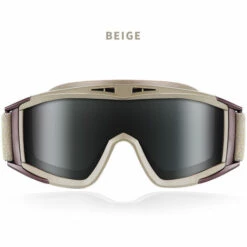 ELLE Lunettes De Protection De Yeux Visage Masque Pour Sport De Plein Air Anti-UV Coupe-vent Anti-sable Anti-poussière Pour Activités Extérieures Vélo Moto Cross VTT Ski Snowboard Cyclisme Goggles,Avec 3 Lentilles(couleur Crème)