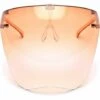 ILOVEMILAN Lunettes De Soleil Transparentes Surdimensionnées à Dessus Plat Pare-soleil Lunettes Pour Hommes Pare-soleil UV400 (orange)