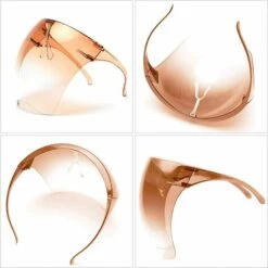 ILOVEMILAN Lunettes De Soleil Transparentes Surdimensionnées à Dessus Plat Pare-soleil Lunettes Pour Hommes Pare-soleil UV400 (orange) -Promos Protection des yeux : lunettes et masque Magasin 60578099 4