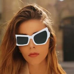 ROSIER Rétro Pour Hommes Et Femmes Lunettes De Soleil Mode Trendy Beach Lunettes De Soleil Universelles Pour Lunettes De Soleil Personnalité Trendy De Taille Irrégulière——VEBTles -Promos Protection des yeux : lunettes et masque Magasin 60691915 3