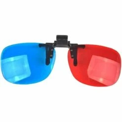 DONTODENT Lunettes Stéréo 3D, Lentilles 3D Avec Technologie Stéréo, Utilisées Pour Les Films 3D, La Télévision Ou Les Jeux PC (Rouge Et Bleu)