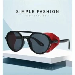 BAICCCF Mode Lunettes De Soleil Lunettes De Soleil Mode Sans Monture Lunettes De Soleil Surdimensionnées Femmes Hommes Rivet Pilote Grand Cadre Lunettes De Soleil Tendance Gog -Promos Protection des yeux : lunettes et masque Magasin 61236820 3