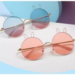 BAICCCF 2 Paires De Lunettes De Soleil Pour Enfants, Jolies Lunettes De Soleil Rondes Pour Bébé Avec Sac à Lunettes Et Chiffon, Cadre Flexible De Protection UV 400 Pour Filles Garçons, âge 0-8 Ans -Promos Protection des yeux : lunettes et masque Magasin 61236842 3