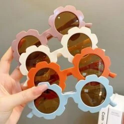 TANCYCO Lunettes De Soleil Pour Enfants Lunettes De Soleil De Plage Lunettes De Soleil Mignonnes Pour Tout-petits Pour Enfants Fille Garçon Fête Cadeaux D'anniversaire Marron -Promos Protection des yeux : lunettes et masque Magasin 61248635 2