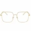 HANBING Cadre Doré Anti-lumière Bleue Sans Degré Miroir Plat Lunettes Lunettes Anti-rayonnement De La Lumière Bleue Miroir Plat Cadre En Métal