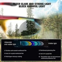 DONTODENT Lunettes De Soleil Sport Polarisées Protection Uv400 Avec 5 Verres Rouge -Promos Protection des yeux : lunettes et masque Magasin 61296233 4