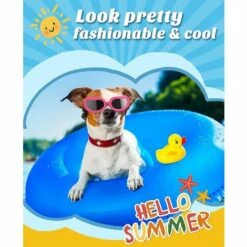 DONTODENT Lunettes De Soleil Pour Petit Chien Lunettes De Protection UV Protection Des Yeux Avec Sangle Réglable Rose D'eau -Promos Protection des yeux : lunettes et masque Magasin 61297407 5