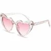 DONTODENT Lunettes De Soleil Coeur Pour Femmes Sans Monture Fine Monture En Métal En Forme De Coeur Lunettes De Soleil Paillettes Roses Lunettes De Soleil 6 X 5,5 X 2,4 Pouces