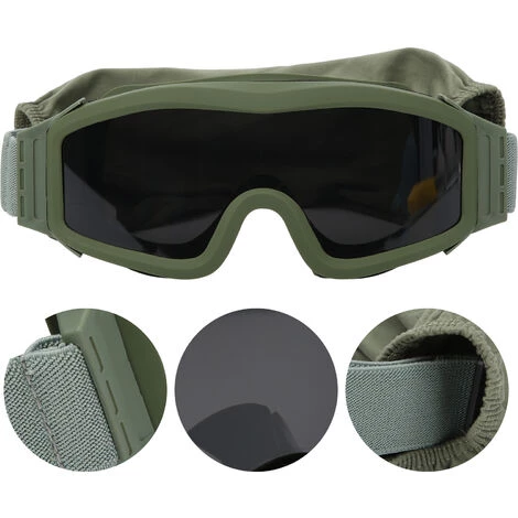 YD Lunettes De Protection Tactics DustProof Lunettes Militaires Anti-explosion Résistantes Aux Chocs(Verre Gris à Cadre Vert Armée ) 1 YD Lunettes De Protection Tactics DustProof Lunettes Militaires Anti-explosion Résistantes Aux Chocs(Verre Gris à Cadre Vert Armée )