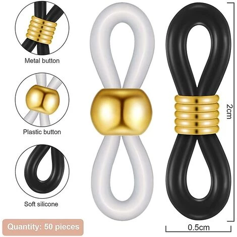 DONTODENT Extrémités De Chaîne De Lunettes, Chaîne De Lunettes, Support De Boucle, Silicone, Connecteur De Lunettes 2 DONTODENT Extrémités De Chaîne De Lunettes, Chaîne De Lunettes, Support De Boucle, Silicone, Connecteur De Lunettes – Image 2