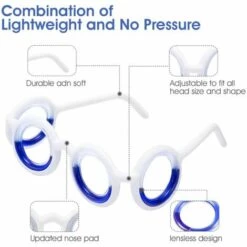 LIFCAUSAL Lunettes Intelligentes Anti-mal Des Transports, Lunettes Portables Surélevées Contre Le Mal De L'air Pour Le Mal De Voiture, Le Mal De Mer, Les Voyages, Les Jeux, Le Soulagement Des Nausées, Les Lunettes Liquides Sans Lentilles Pour Adultes Ou Enfants -Promos Protection des yeux : lunettes et masque Magasin 63746515 2