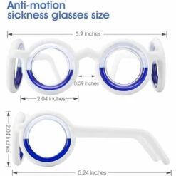 LIFCAUSAL Lunettes Intelligentes Anti-mal Des Transports, Lunettes Portables Surélevées Contre Le Mal De L'air Pour Le Mal De Voiture, Le Mal De Mer, Les Voyages, Les Jeux, Le Soulagement Des Nausées, Les Lunettes Liquides Sans Lentilles Pour Adultes Ou Enfants -Promos Protection des yeux : lunettes et masque Magasin 63746515 3