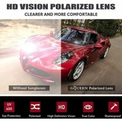 ILOVEMILAN Lunettes De Soleil Homme Femme Polarisées Rectangle TR90 100% Protection UV MO90（1 Cadre Noir Mat / Verres Gris） -Promos Protection des yeux : lunettes et masque Magasin 63764706 4