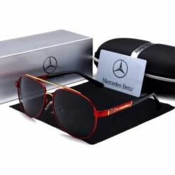 ILOVEMILAN Mercedes Amg Herren Uv400 Sonnenbrille Sport Driving Golf Outdoor Aviator Brille Rouge