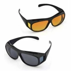 ILOVEMILAN Lot De 2 Lunettes De Soleil Anti-éblouissantes Enveloppantes HD Night Day Vision Driving