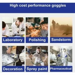 ARC-EN-CIéL 2pcs Lunette De Protection - Transparentes Avec Lentilles Antibuée Anti-buée De Laboratoire Chimique Lunettes De Sécurité, Arcenciél -Promos Protection des yeux : lunettes et masque Magasin 64126497 4
